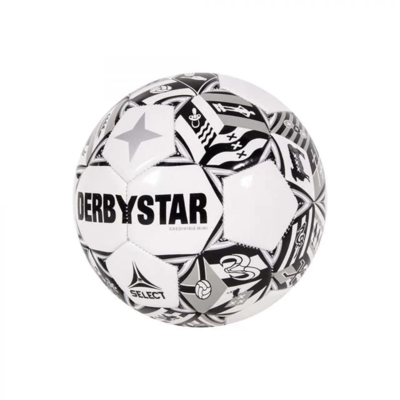 Derbystar Voetbal Mini Eredivisie Wit Zwart V21 4268 