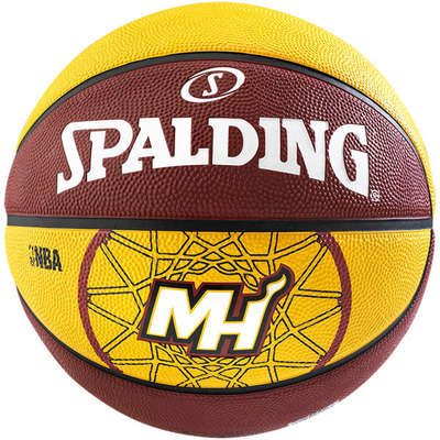 SPALDING NBA MIAMI HEAT BASKETBAL roodbruin/geel