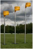 Korfbal paal Aluminium deelbaar voor voetplaat