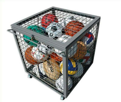 Ballenwagen staal Bak met gaas