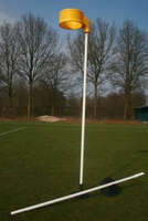 Korfbalset staal 3,5 meter compleet met kunststof korf