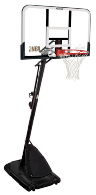 Spalding Portable Basketbal System  NBA Gold Polycarbonate